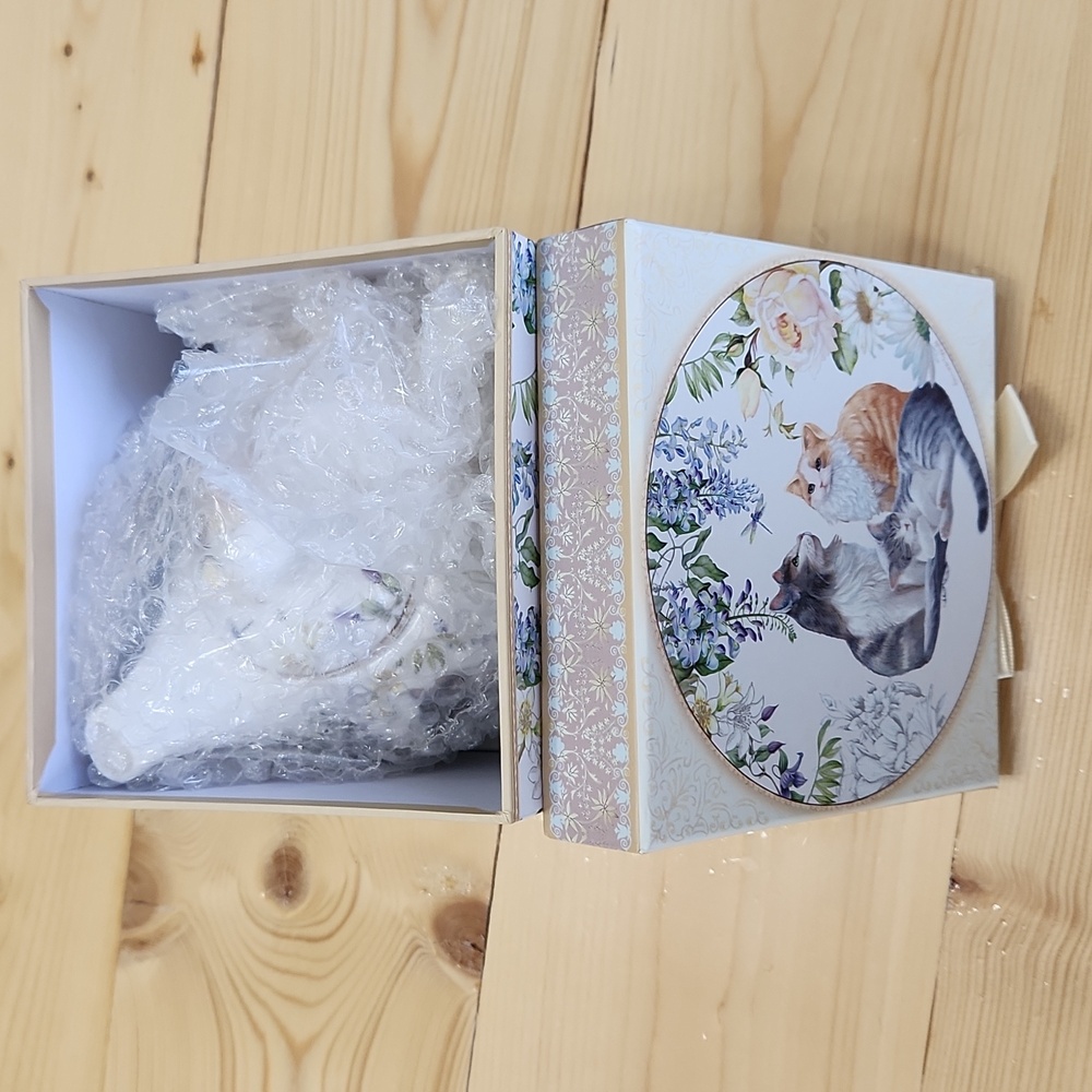 SUMMER RIVER Bits & Pieces Kitty Cat Tea For One 3-Piece Porcelain Set NWB - Picture 6 of 17